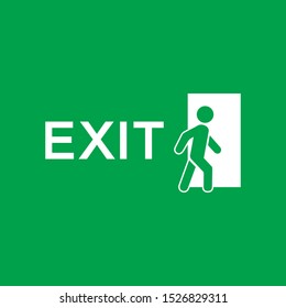 emergency fire exit door icon vector illustration logo template