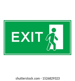 emergency fire exit door icon vector illustration logo template