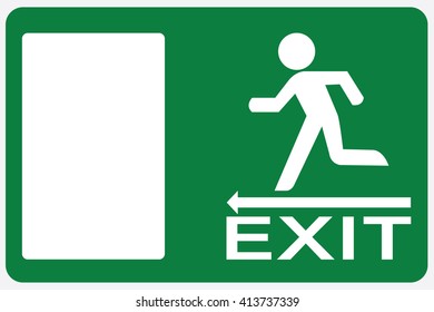 Emergency fire exit door signs ,vector illustration