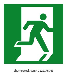 Emergency Fire Exit Door Symbol Sign, Vector Illustration, Isolate On White Background Icon. EPS10