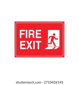 NOTFALL-AUSGANGS-Piktogramm Universal Egress-Zeichen - Obligatorische Fluchtweg-Marker-Vektordatei