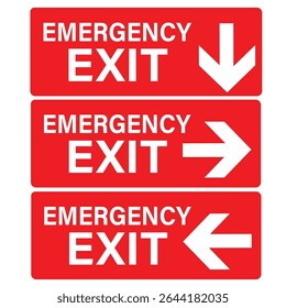 emergency fire exit , Fire safety , emergency door , red colour design