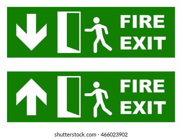 Emergency fire exit sign
