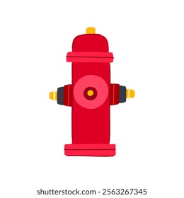 emergency fire hydrant cartoon. valve metal, street urban, city fighter emergency fire hydrant sign. isolated symbol vector illustration