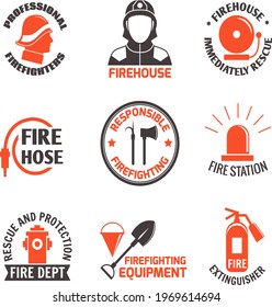 Emergency and fire icons set eps 10