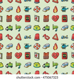 Emergency and fire icons set,eps10