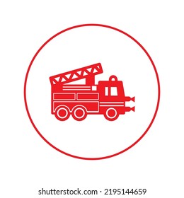 Emergency fire rescue transportation icon | Circle version icon |