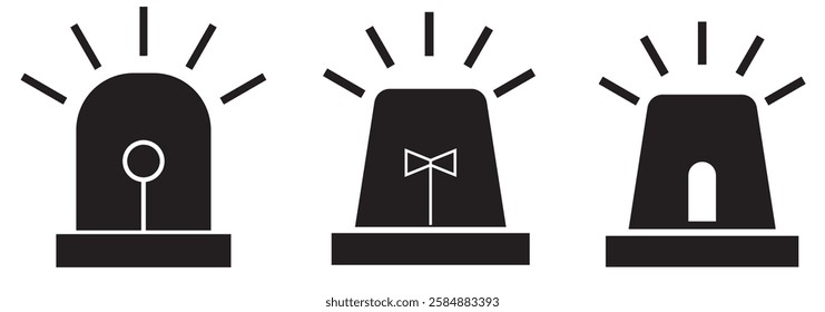 emergency fire siren icon Symbol mark in filled style