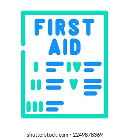 emergency first aid guide first aid color icon vector. emergency first aid guide first aid sign. isolated symbol illustration