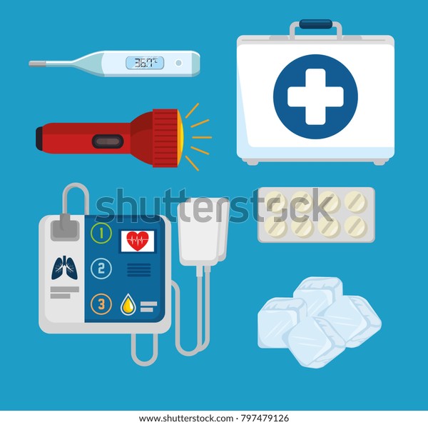 Emergency First Aid Icons Stock Vector (Royalty Free) 797479126