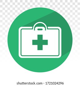 Emergency First aid kit flat icon for medical apps and websites