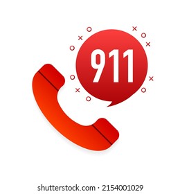 Emergency flat design. Vector illustration on white background.