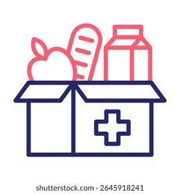 Emergency Food Icon Color Vector Illustration