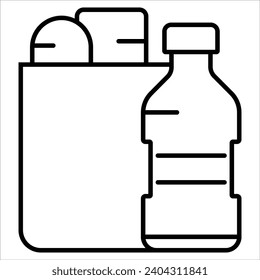 Emergency Food Rations, Emergency web icon in line style