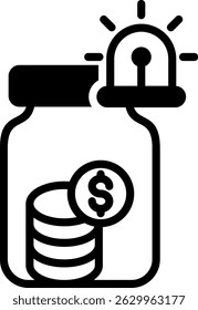 Icono de fondo de emergencia Ilustración vectorial mixta