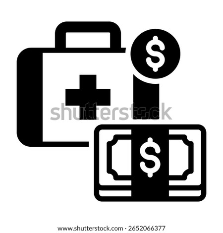 Emergency Fund Icon Mixed Vector Illustration