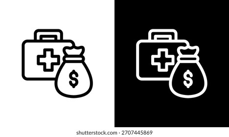 Fondo de emergencia con diseño de conjunto de iconos
