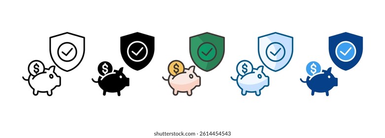 Emergency Fund Icon Set Multiple Style Collection