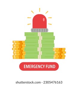 Emergency fund or quick cash concept vector illustration.