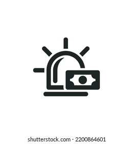 Emergency funds icon isolated on white background