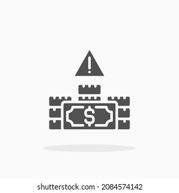 Emergency Funds icon. Solid or Glyph style. Vector illustration. Enjoy this icon for your project.