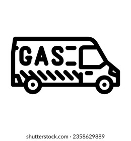 emergency gas service line icon vector. emergency gas service sign. isolated contour symbol black illustration