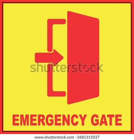 Emergency Gate. emergency exit Sign Vector Design
