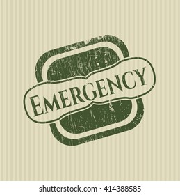 Emergency grunge style stamp