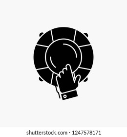 emergency, guard, help, insurance, lifebuoy Glyph Icon. Vector isolated illustration