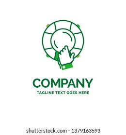 emergency, guard, help, insurance, lifebuoy Flat Business Logo template. Creative Green Brand Name Design.