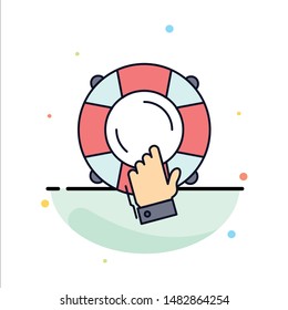 emergency, guard, help, insurance, lifebuoy Flat Color Icon Vector
