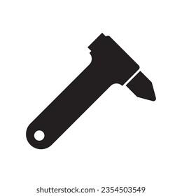 Emergency Hammer or Car Glass breaker icon vector illustration design