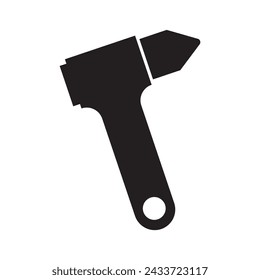 Emergency Hammer for Car Glass breaker icon vector illustration logo design