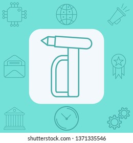 Emergency hammer vector icon sign symbol