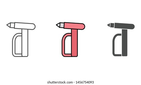 Emergency hammer vector icon sign symbol