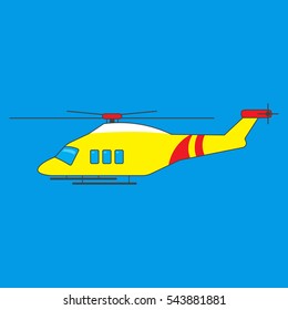 Emergency helicopter illustration