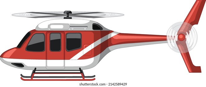Emergency helicopter on white background illustration