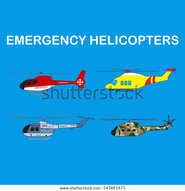 Emergency helicopters set,\

