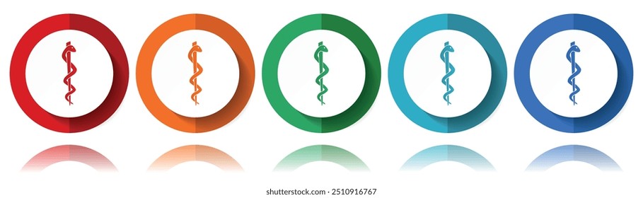 Emergency, help vector icons, flat icon set for logo design, webdesign and mobile applications, colorful web button collection in eps 10