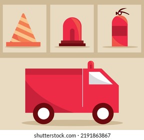 colección de iconos de emergencia, imagen vectorial