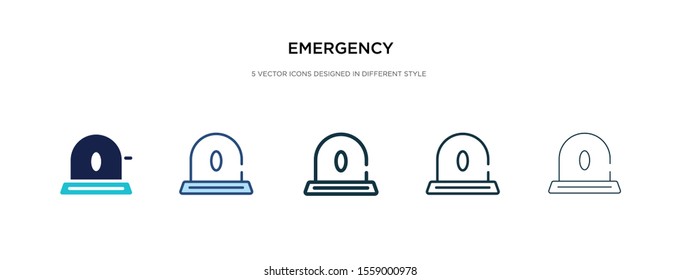 emergency icon in different style vector illustration. two colored and black emergency vector icons designed in filled, outline, line and stroke style can be used for web, mobile, ui