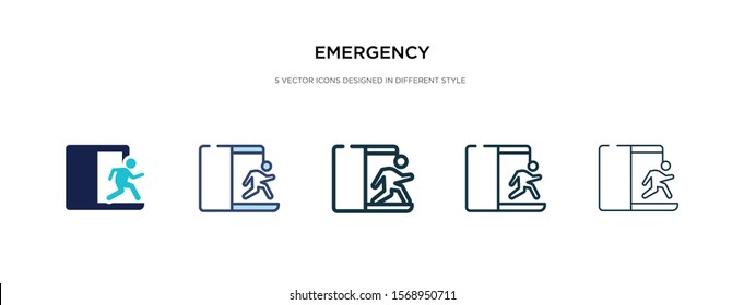 emergency icon in different style vector illustration. two colored and black emergency vector icons designed in filled, outline, line and stroke style can be used for web, mobile, ui