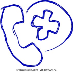 emergency icon in Doodle style