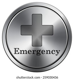 Emergency icon. Internet button on white background. EPS10 Vector. 
