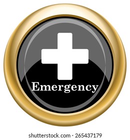 Emergency icon. Internet button on white  background. EPS10 Vector. 