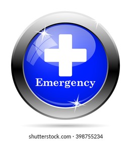 Emergency icon. Internet button on white background. EPS10 vector