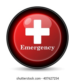 Emergency icon. Internet button on white background. EPS10 vector