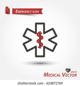 Emergency icon . Medical vector .