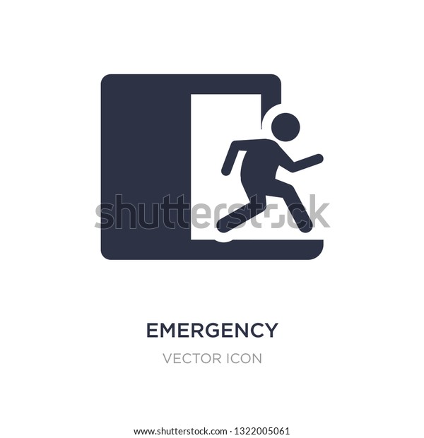 emergency\
icon on white background. Simple element illustration from Alert\
concept. emergency sign icon symbol\
design.