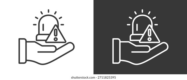 Conjunto De Iconos De Emergencia Colección De Vector Aislado En Blanco Y Negro